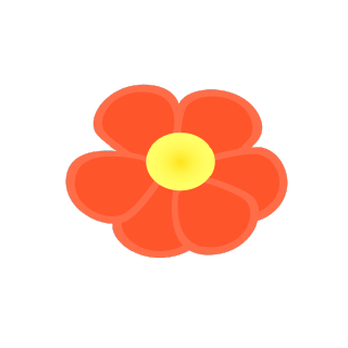 Ikon av en blomst i en hvit sirkel